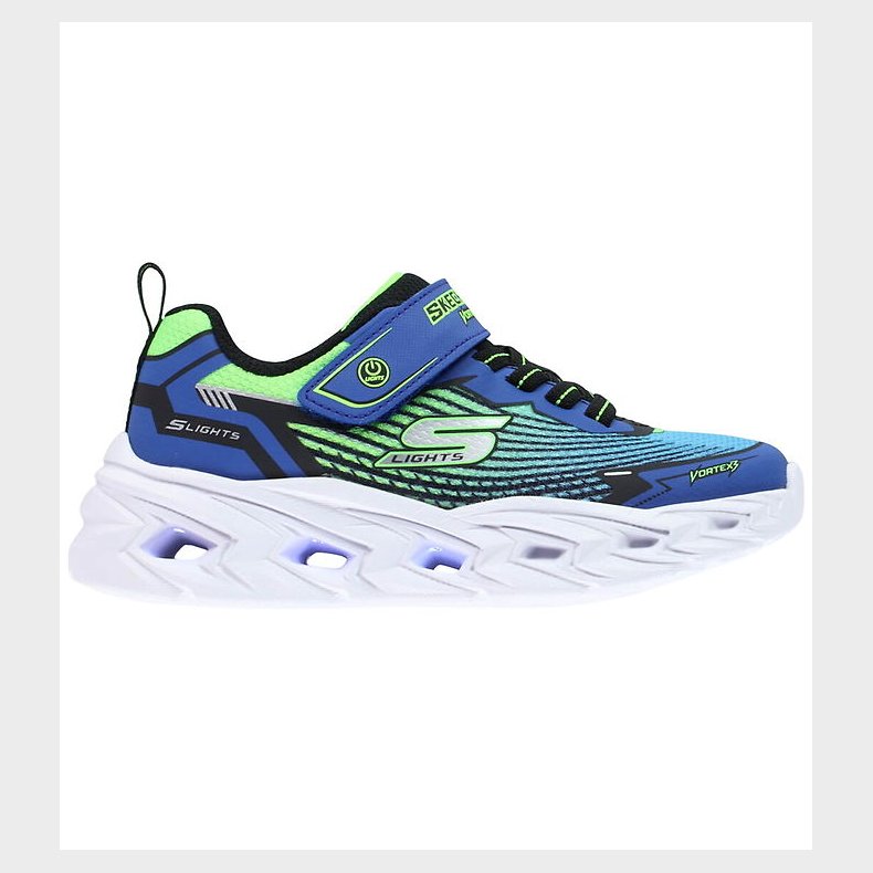 Skechers Sko m. Lys - Vortex 3.0 - Blue/ Lime