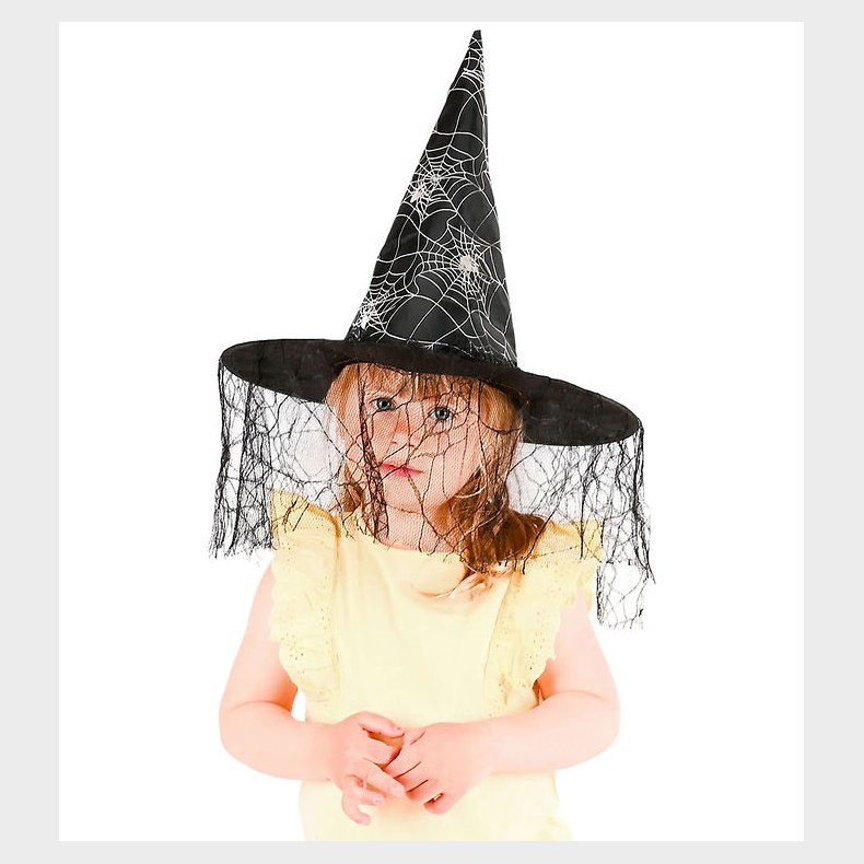 Den Goda Fen Udkl�dning - Heksehat - Silver Spider Web