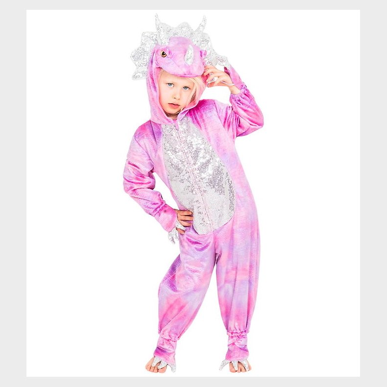 Den Goda Fen Udkl�dning - Triceratops - Pink Disco