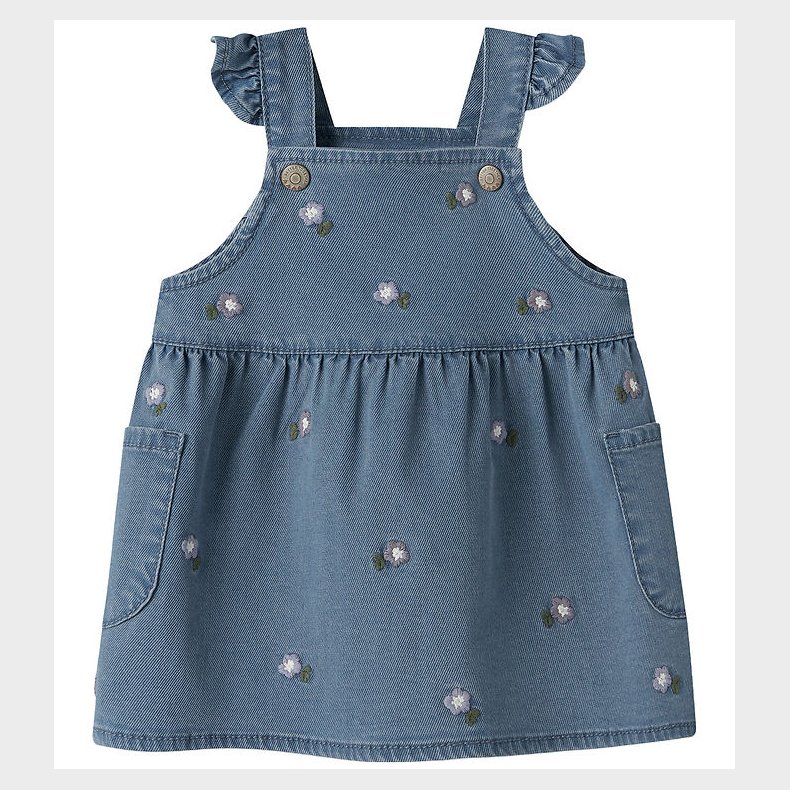 Name It Spencer - NbfSage - Denim Blue/Flower Emb