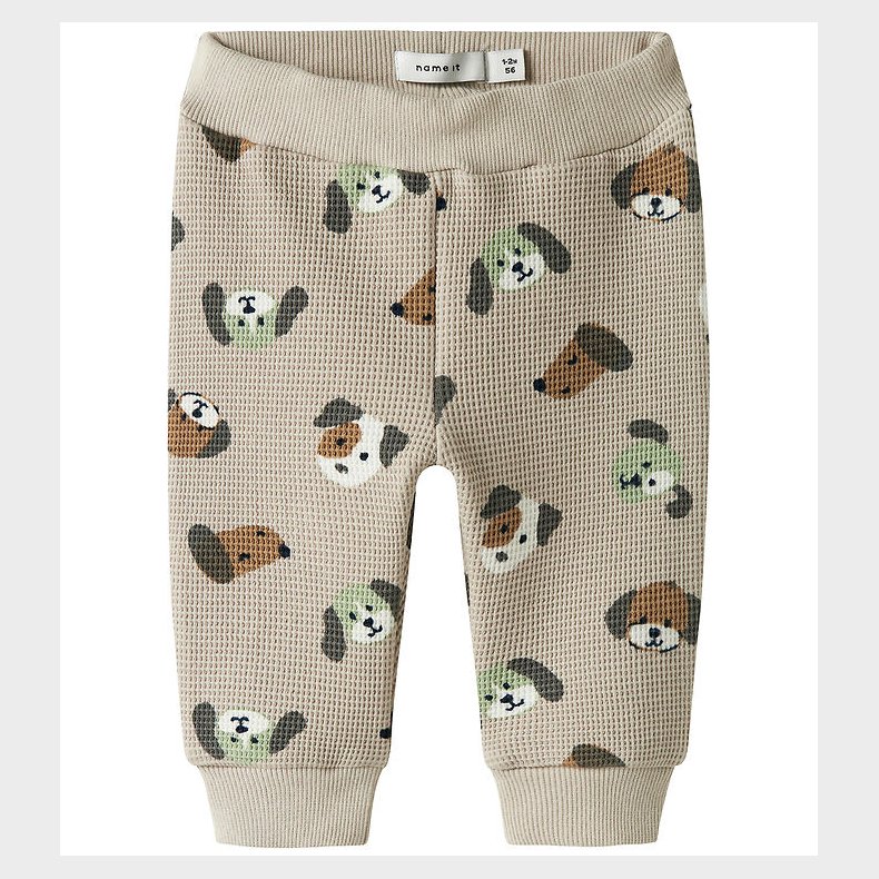 Name It Sweatpants - Vaflet - NbmTimm - Pumice Stone m. Print