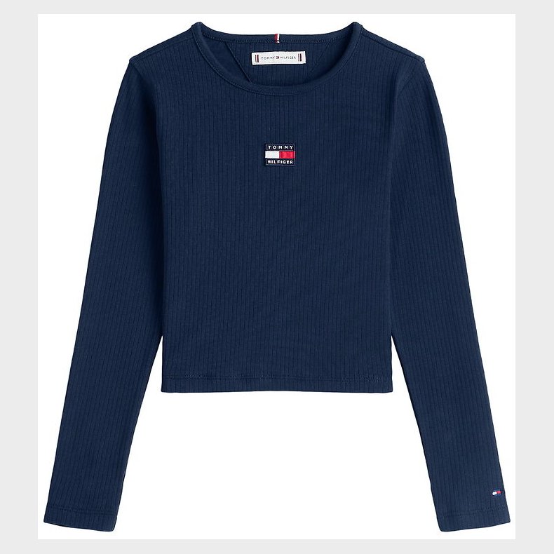 Tommy Hilfiger Bluse - Cropped - Flag Heritage - Dark Night Navy