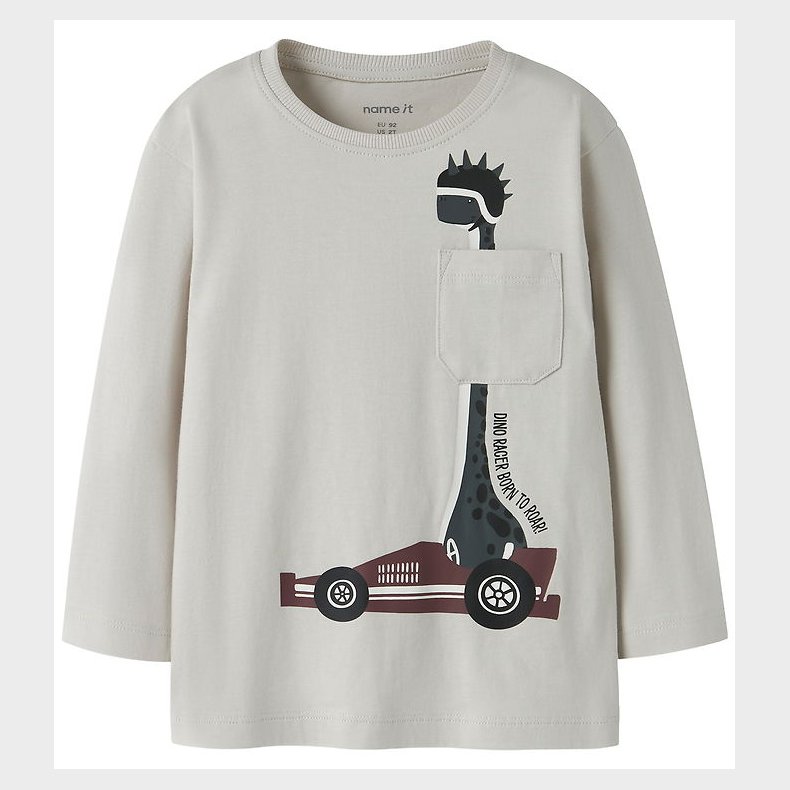 Name It Bluse - NmmVilian - Pumice Stone/Dino Racer