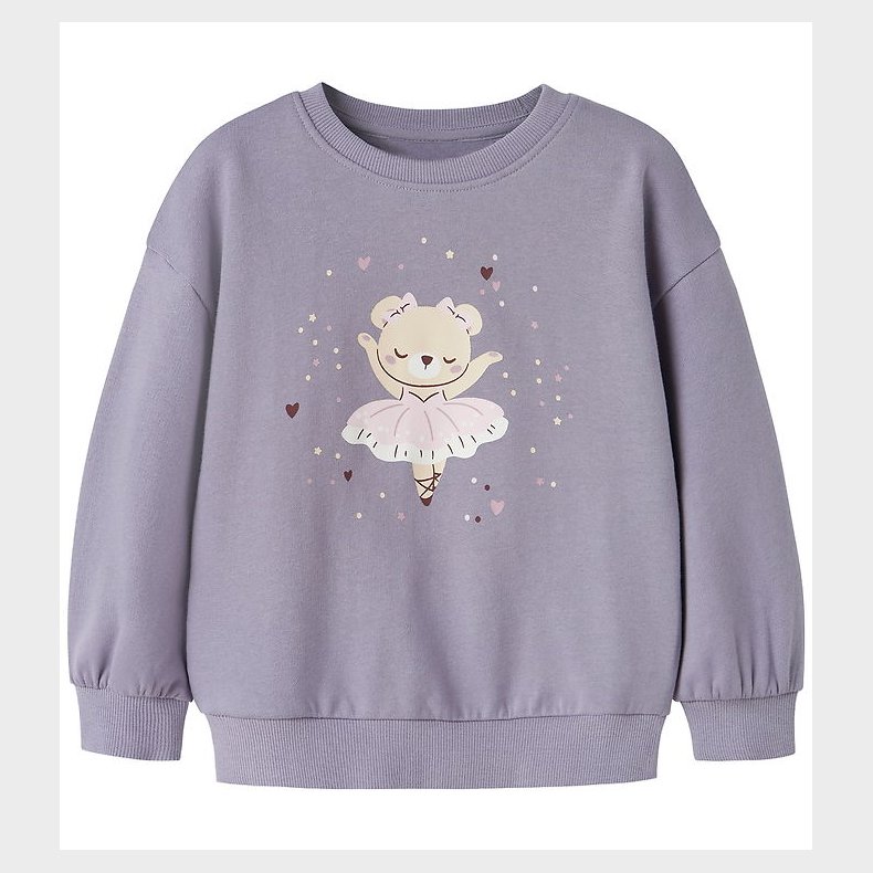 Name It Sweatshirt - NmfValona - Lavender Gray/Ballerina Bear