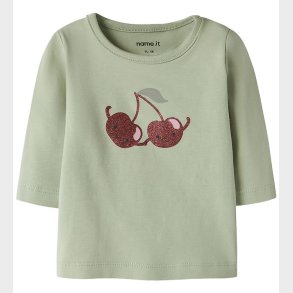 Name It Bluse - NbfVubie - Swamp/Cherry