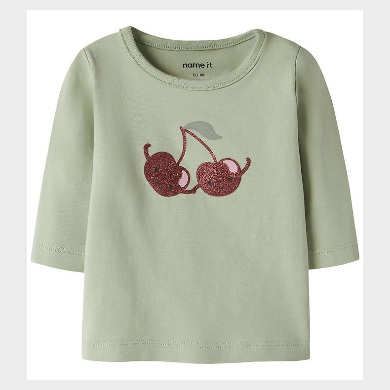 Name It Bluse - NbfVubie - Swamp/Cherry