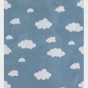 N�rgaard Madsens Senget�j - Flonel - Junior - Lysebl� m. Skyer