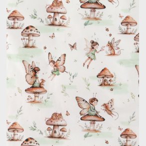 N�rgaard Madsens Senget�j - Poplin - Voksen - Hvid m. Klokkeblom