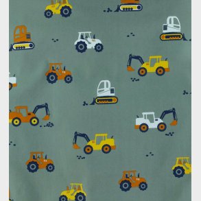 N�rgaard Madsens Senget�j - Poplin - Baby - Gr�n m. Biler