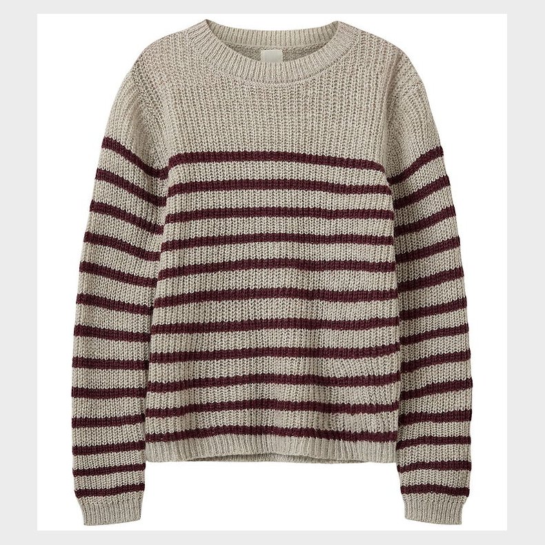 sofie Schnoor Bluse - Strik - Pollysy - Plum Stripe