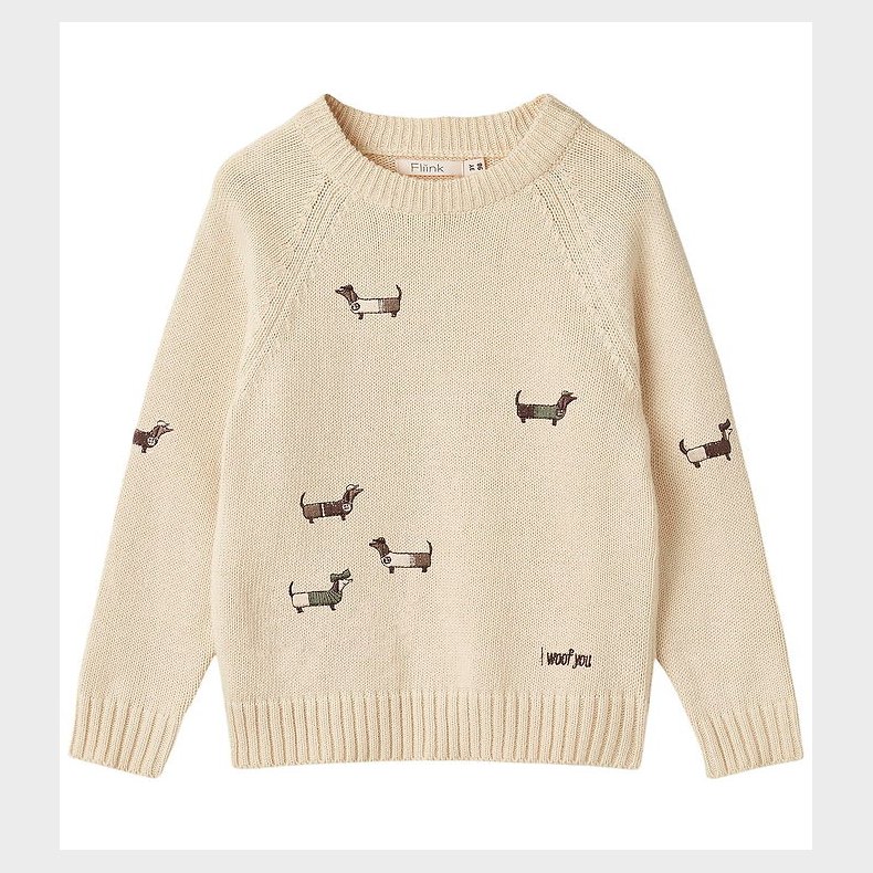 Fliink Bluse - Strik - Mahdi Dog - Sandshell