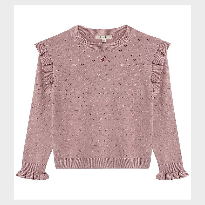 Fliink Bluse - Strik - Fame O-Neck - Woodrose