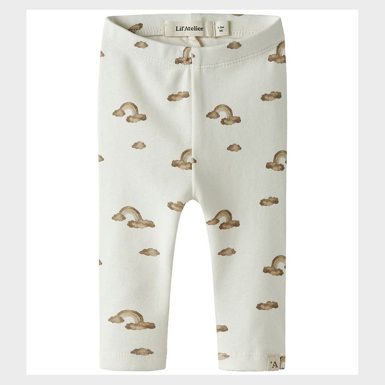 Lil' Atelier Leggings - Noos - NbnLayo - Coconut Milk/Rainbow