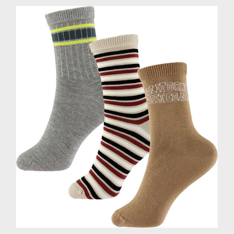 Name It Str�mper - NkmTinus - 3-pak - Coconut/Pumice Stone/Grey