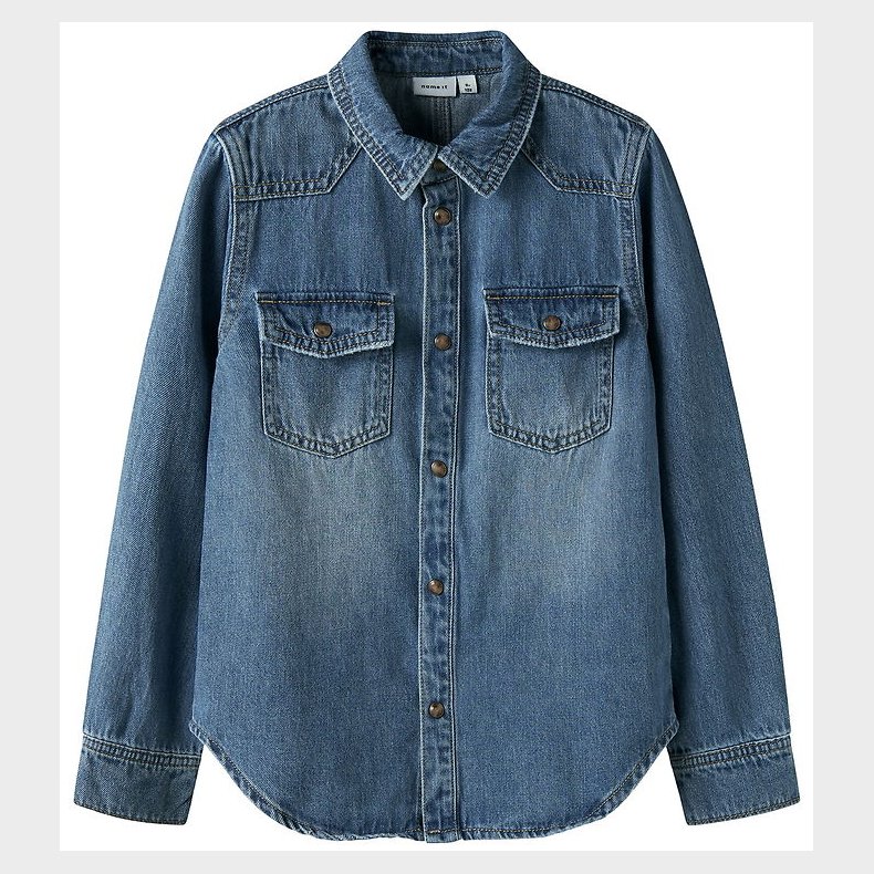 Name It Skjorte - Denim - NkmKim - Medium Blue Denim
