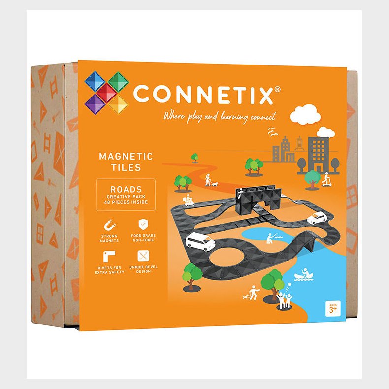 Connetix Magnets�t - 48 Dele - Creative Roads Pack