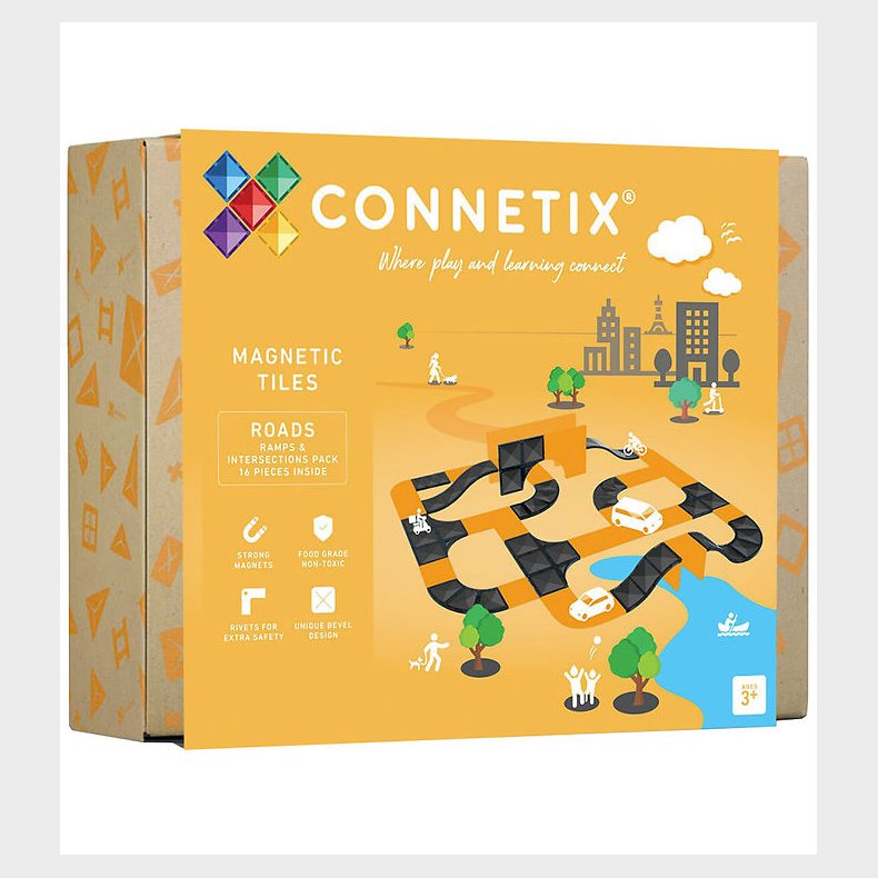 Connetix Magnets�t - 16 Dele - Ramps & Intersections Pack