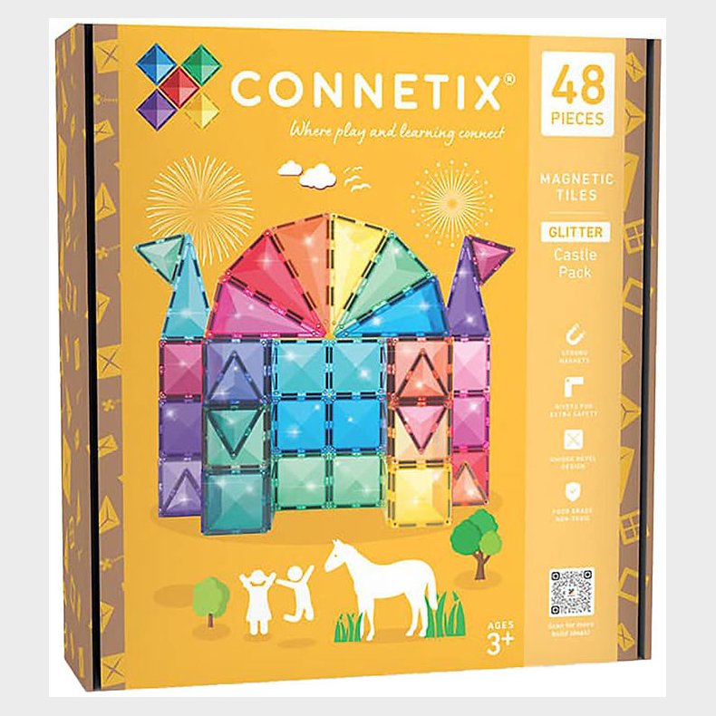 Connetix Magnets�t - 48 Dele - Glitter Castle Pack