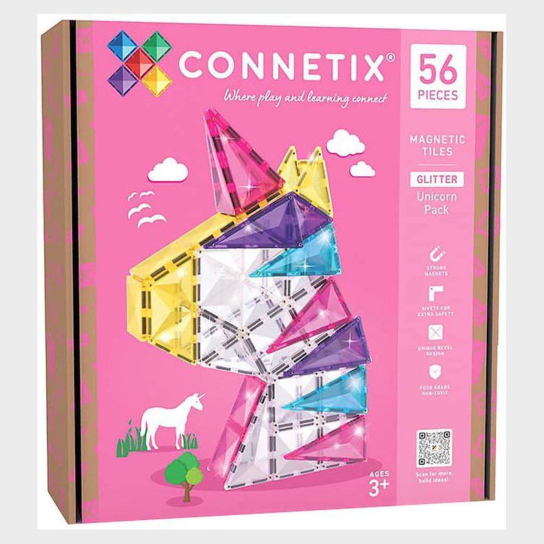 Connetix Magnets�t - 56 Dele - Glitter Unicorn Pack