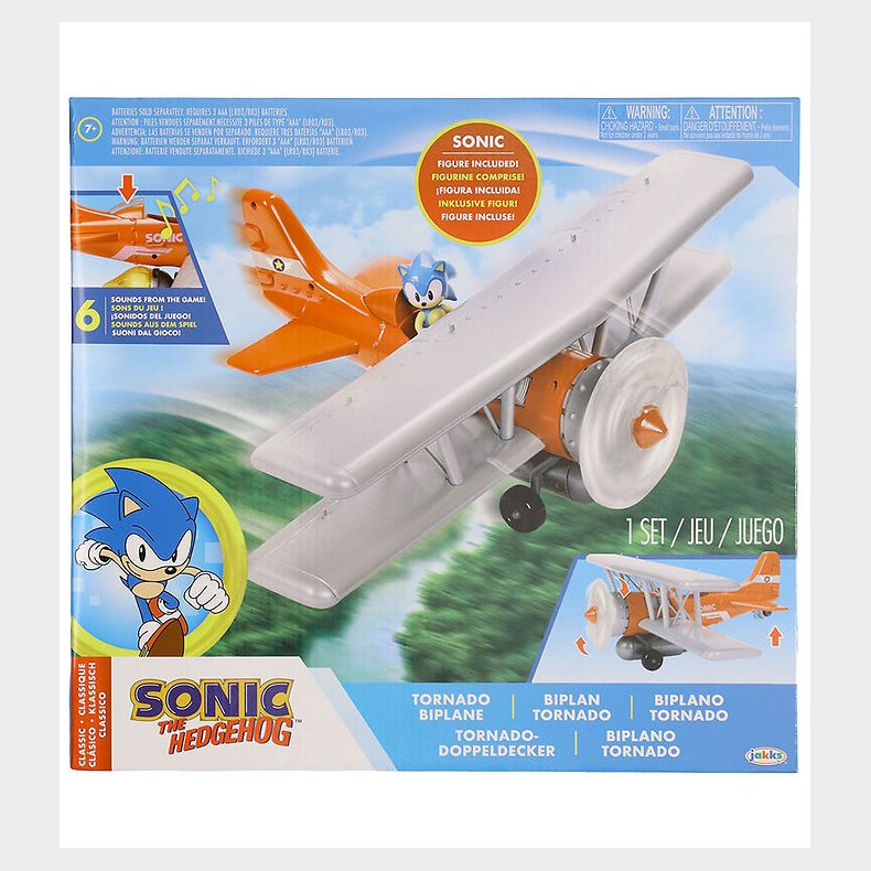 Sonic Flyvemaskine m. Lyd - Tornado Biplane