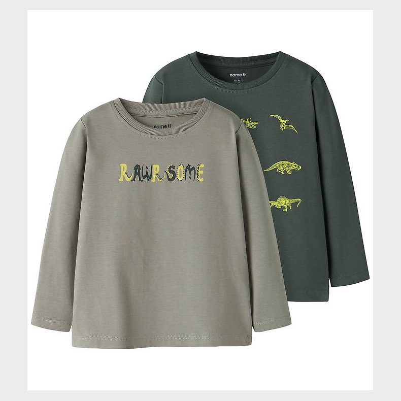 Name It Bluser - 2-pak - NmmVux - Shadow/Urban Chic