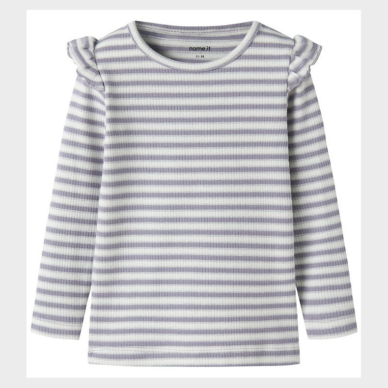 Name It Bluse - Rib - NmfTaias - Lavender Gray/ Cloud Dance