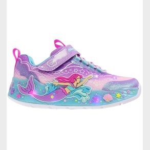 Skechers Sko m. Lys - Mermaid Dreams - Lavender/ Multi