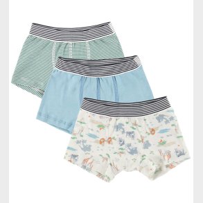 Petit Bateau Boxershorts - 3-pak - Hvid/Gr�n/Bl�