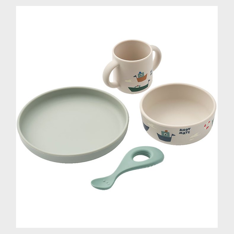 Liewood Spises�t - Silikone - Vivi - 4 dele - Sailing/Sandy