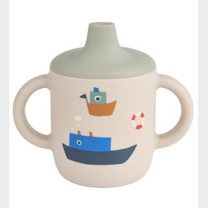 Liewood Kop m. Tud - Neil Sippy Cup - Silikone - Sailing/ Sandy