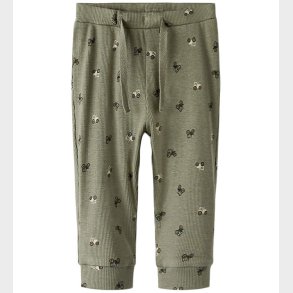 Name It Bukser - Rib - NbmNivan - Dusty Olive m. Print