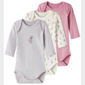 Name It Bodyer l/� - 3-pak - Noos - NbfBody - Jet Stream/w/ Lila