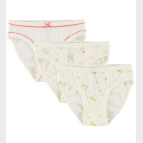 Petit Bateau Trusser - 3-pak - Hvid m. Blomster