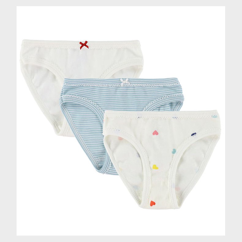 Petit Bateau Trusser - 3-pak - Hvid/Bl�