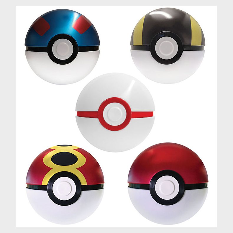 Pok�mon Samlekort i Pok� Ball - Metal - Assorteret