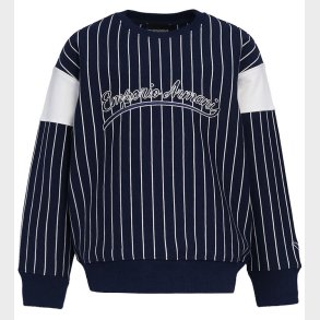 Emporio Armani Sweatshirt - Navy/Hvidstribet