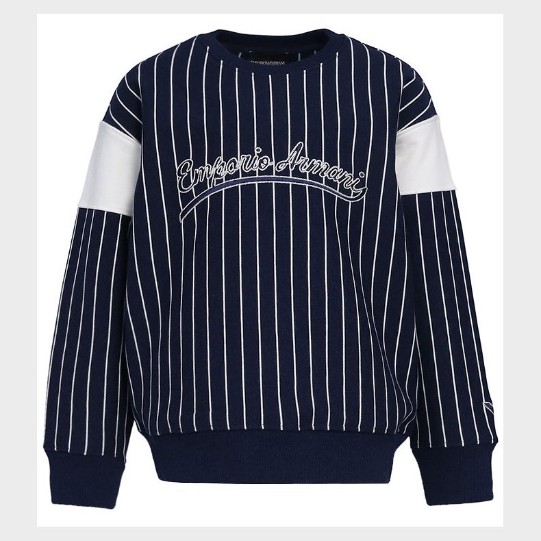 Emporio Armani Sweatshirt - Navy/Hvidstribet