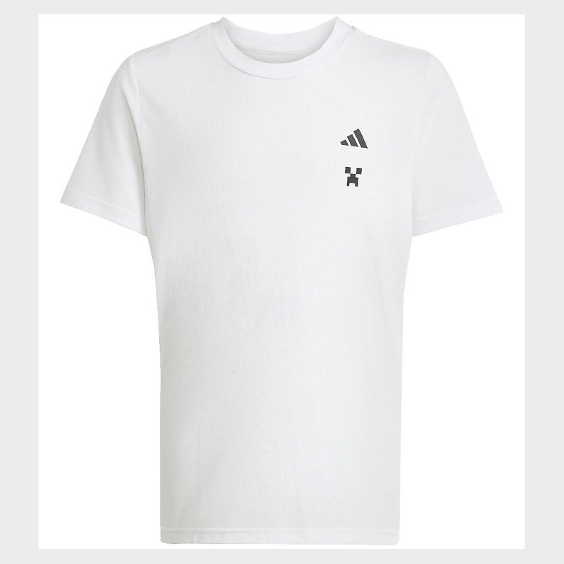 adidas Performance T-shirt - Minecraft - Hvid m. Print
