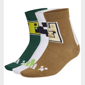 adidas Performance Str�mper - 3-pak - Minecraft - Carbon/Brown D