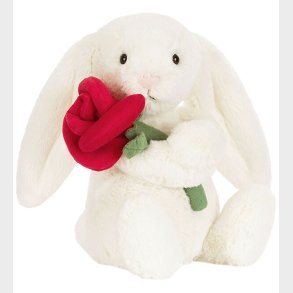 Jellycat Bamse - 31x12 cm - Cream Bunny with Rose