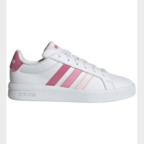 adidas performance Sko - Grand Court 3.0 J - Ftwwht/Pnkfus/Blipn