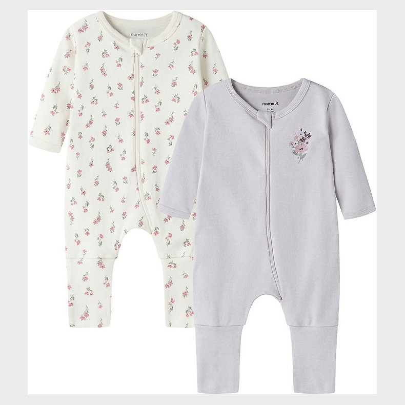 Name It Natdragt - Noos - 2-pak - Jet Stream/Lilac M