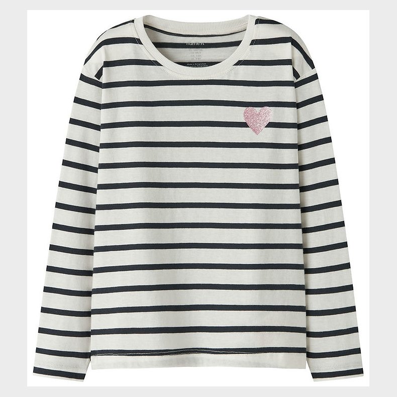 Name It Bluse - NkfTenisa - Gardenia m. Striber