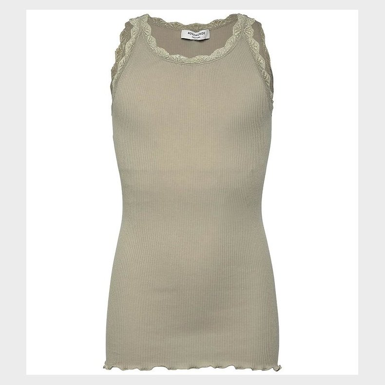 Rosemunde Top - Rib - Modal - Balta - Abbey Stone