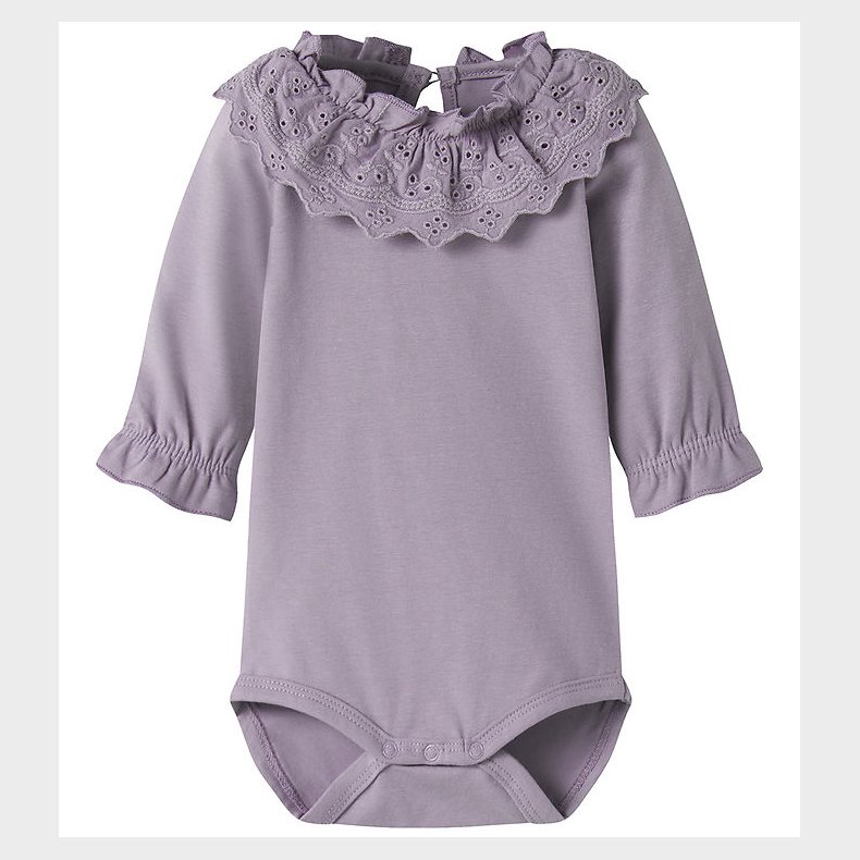 Name It Body l/� - NbfTroja - Lavender Gray m. Fl�ser