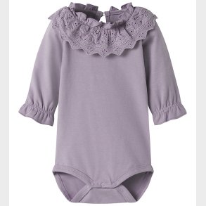 Name It Body l/� - NbfTroja - Lavender Gray m. Fl�ser