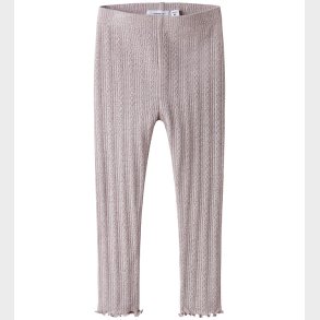 Name It Leggings - Rib/Hulm�nster - NmfBlitta - Lilac Marble/Mel