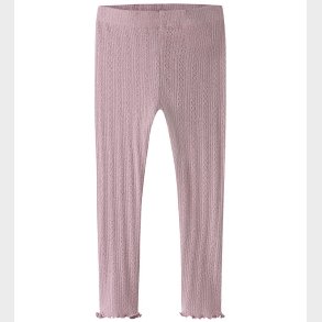Name It Leggings - Rib/Hulm�nster - NmfBlitta - Dawn Pink/Melang