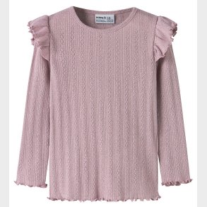 Name It Bluse - Rib/Hulm�nster - NmfBlitta - Dawn Pink/Melange