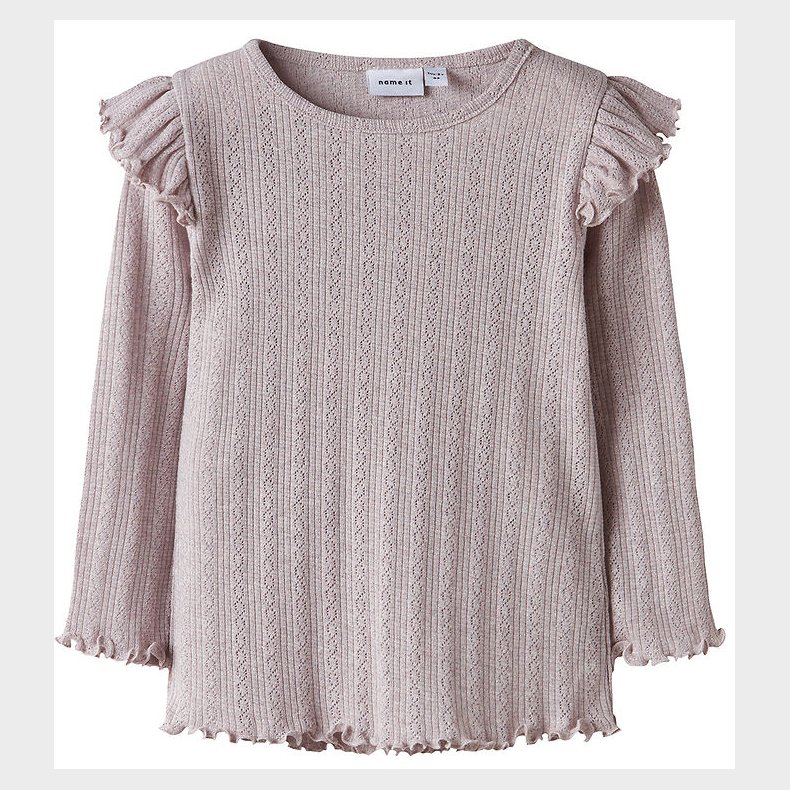 Name It Bluse - Rib/Hulm�nster - NmfBlitta - Lilac Marble/Melang